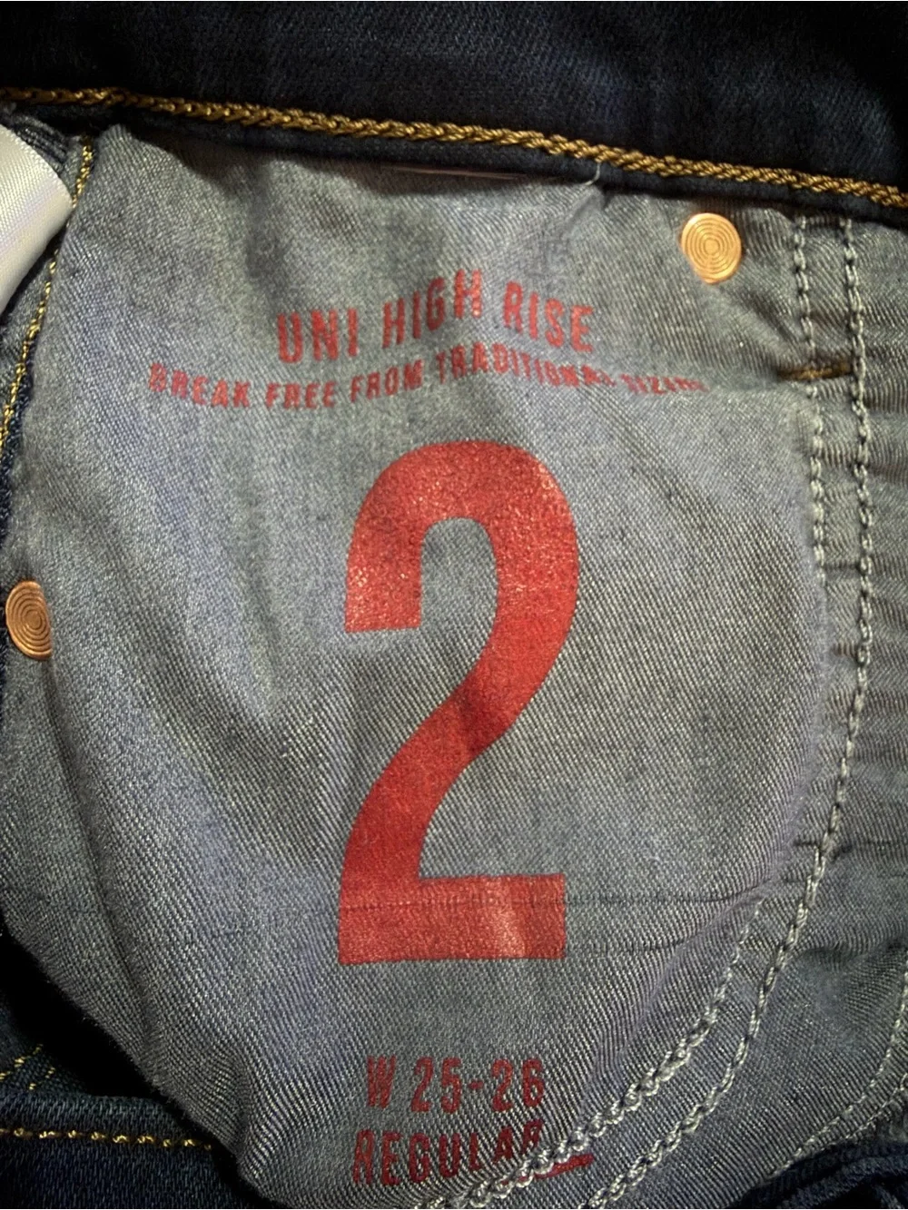Lucky Brand Uni High Rise Bootcut Jeans Dark Wash Size 2 / 25-26 Regular NWOT - Picture 9 of 9